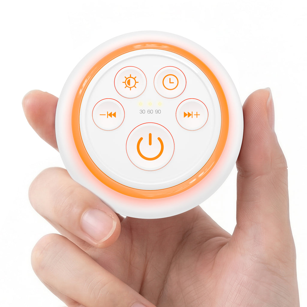 ARJudy Mini White Noise Machine, 22 Built-in Sounds, LED Night Light, 600mAh Rechargeable Battery, Portable and Easy to Use